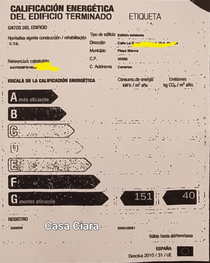 Vivienda Vacacional Casa Ciara Плая Бланка Екстериор снимка